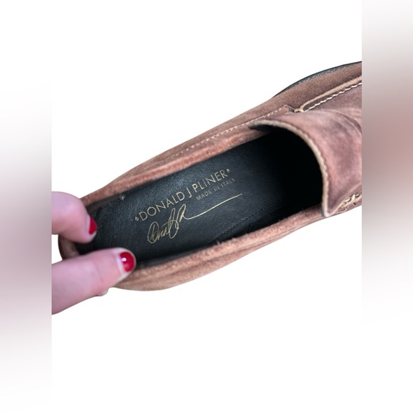Donald J. Pliner Brown Suede Loafers - Picture 3 of 3